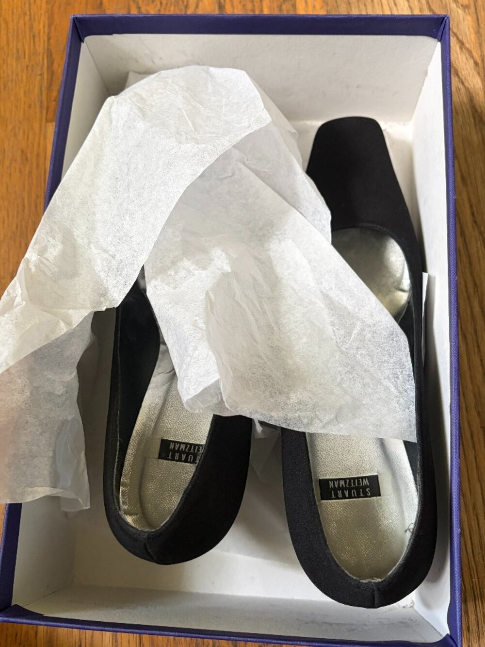 Stuart Weitzman vintage square toe pumps Black Size 8.5 - Picture 11 of 11